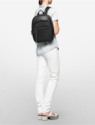 Calvin Klein Aura Black Textured Medium Backpack