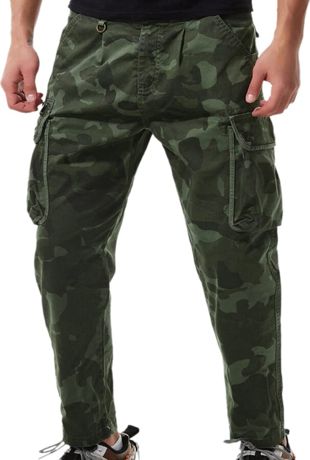 Hasagimol Men's Black Cargo Trousers ShopStyle Shorts