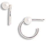 Natasha Schweitzer Mini Lara Freshwater Pearl Hoop Earrings