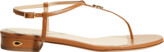 Thumbnail for your product : Jennifer Chamandi Pietro Buckle T-Strap Flat Thong Sandals