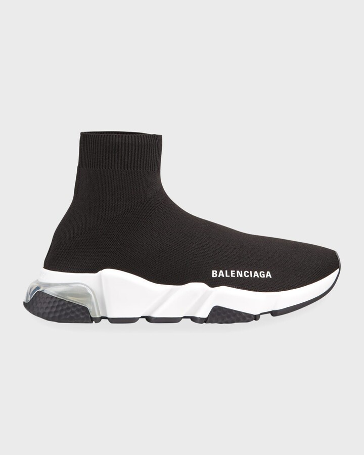 balenciaga contrast logo speed sock sneakers
