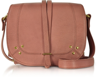 Jerome Dreyfuss Victor Rose Leather Crossbody Bag w/Golden Rings