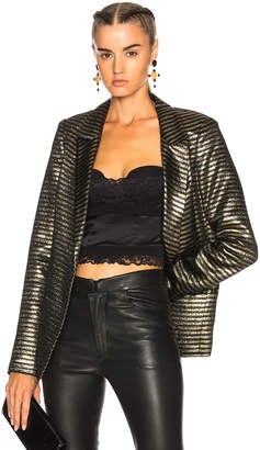 RtA Iggy Jacket in Black & Gold | FWRD
