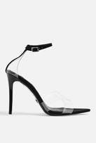 Thumbnail for your product : Topshop Womens Ritchie Clear Strap Sandals - Black