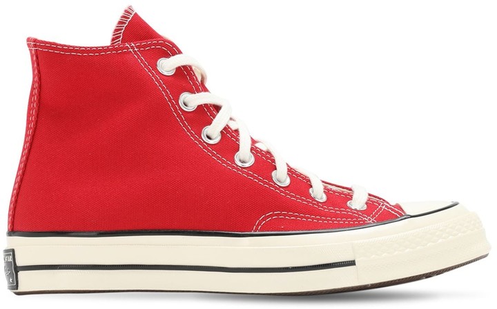 all red leather converse high tops