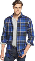 Thumbnail for your product : Club Room Big and Tall Plaid Twill Shirt-Jacket
