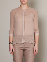 Thumbnail for your product : J Brand Juliette collarless sheer blouse