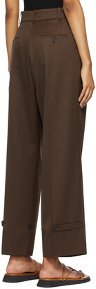 DRAE Brown Wool Canvas Boy Trousers