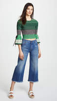 Thumbnail for your product : Derek Lam 10 Crosby Smocked Bell Sleeve Blouse