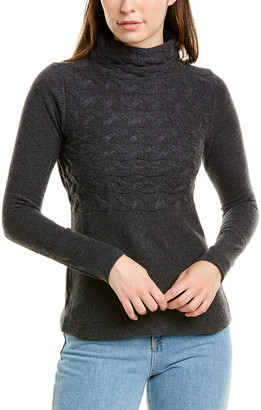 Forte Cashmere Horizontal Cable-Knit Cashmere Sweater