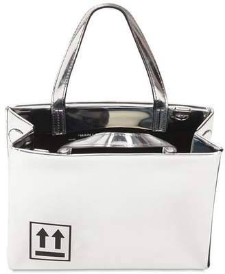 Off-White Off White Mini Mirror Faux Leather Box Bag