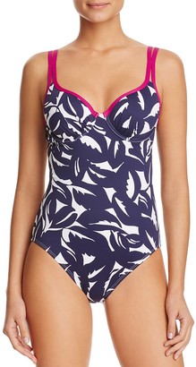 Tommy Bahama Graphic Underwire Twin Strap One Piece Swimsuit