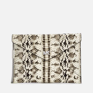 MICHAEL Michael Kors Women's Snakeskin Envelope Clutch Bag