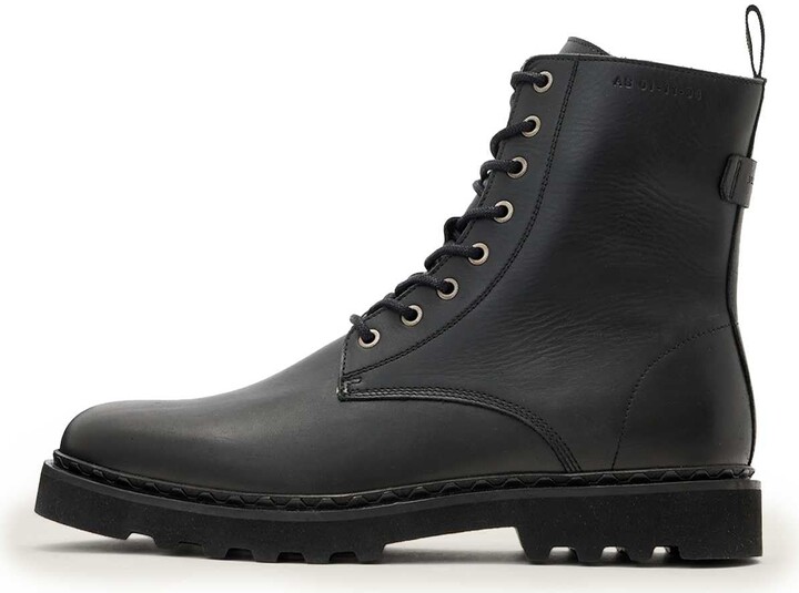 AllSaints Men's Skiff Military Boot Warm Grey Size 7