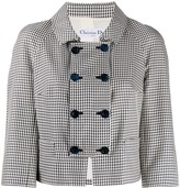 Thumbnail for your product : Christian Dior Pre-Owned Houndstooth Double-Breasted Jacket