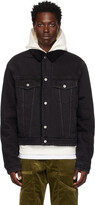 Thumbnail for your product : we11done Black Regular Fit Denim Jacket