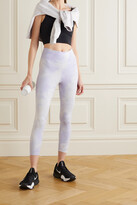 Thumbnail for your product : Nike Icon Clash Cropped Printed Dri-fit Leggings - Blue