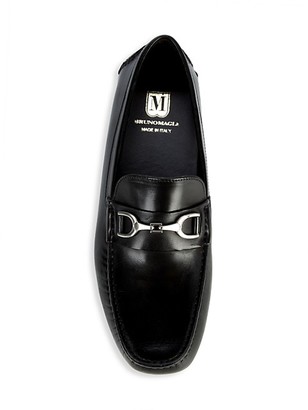 Bruno Magli Nestor NESTOR Mens Black Leather Dress Slip On Loafers Shoes 