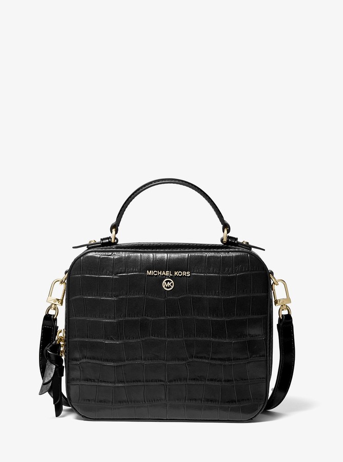 MICHAEL Michael Kors Jet Set Medium Crocodile Embossed Leather