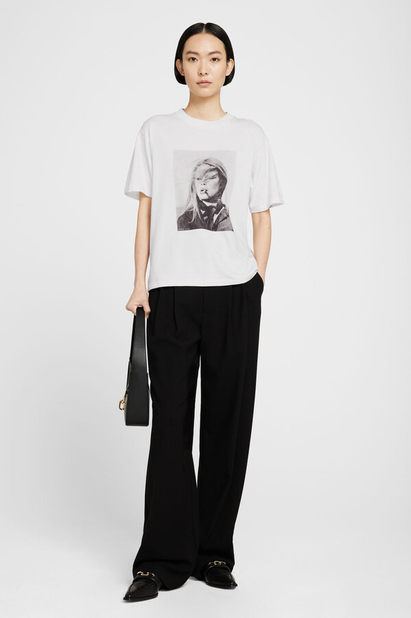 Anine Bing Tシャツ ブリジット・バルドー White 白 レディース Anine Bing Tシャツ ブリジット・バルドー White 白 レディース