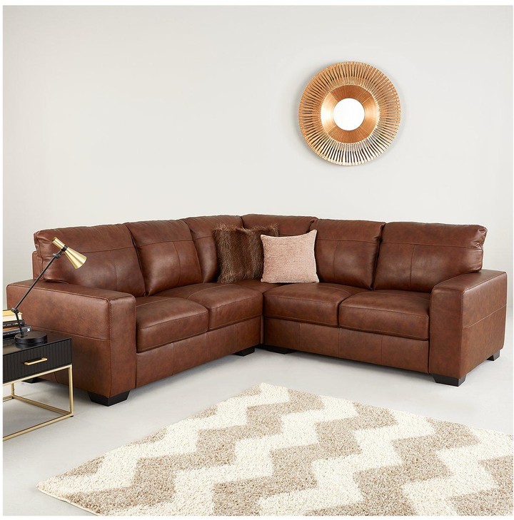 Hampshire Premium Leather Corner Group Sofa ShopStyle