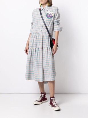 Mira Mikati Check Shirt Midi Dress