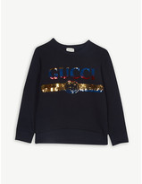 Thumbnail for your product : Gucci Vintage logo sequin cotton sweatshirt 4-10 years