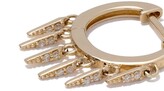Thumbnail for your product : Sydney Evan 14kt yellow gold Fringe huggie diamond hoop earrings