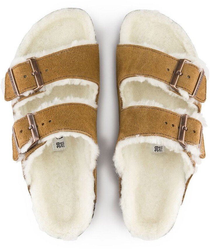 birkenstock shearling sandals sale