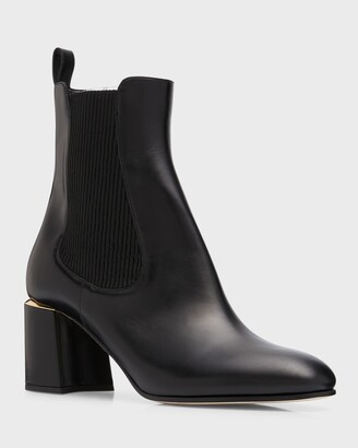 Jimmy Choo Thessaly Calfskin Chelsea Ankle Booties