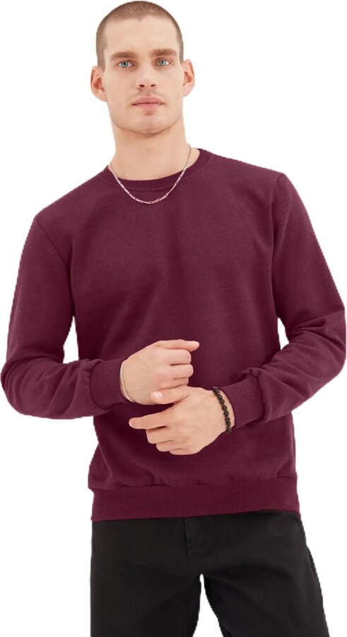 trendyolman TRENDYOL MAN Men's Regular/Normal Cut Basic Sweatshirt (US