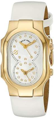Philip Stein Teslar Women's 1GP-NGDMOP-IW Signature Stainless Steel Watch with Leather Band