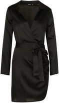 Thumbnail for your product : boohoo Satin Wrap Detail Dress