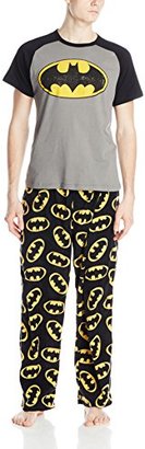 Briefly Stated Men's Gotham Knight Microfleece Pajama Set