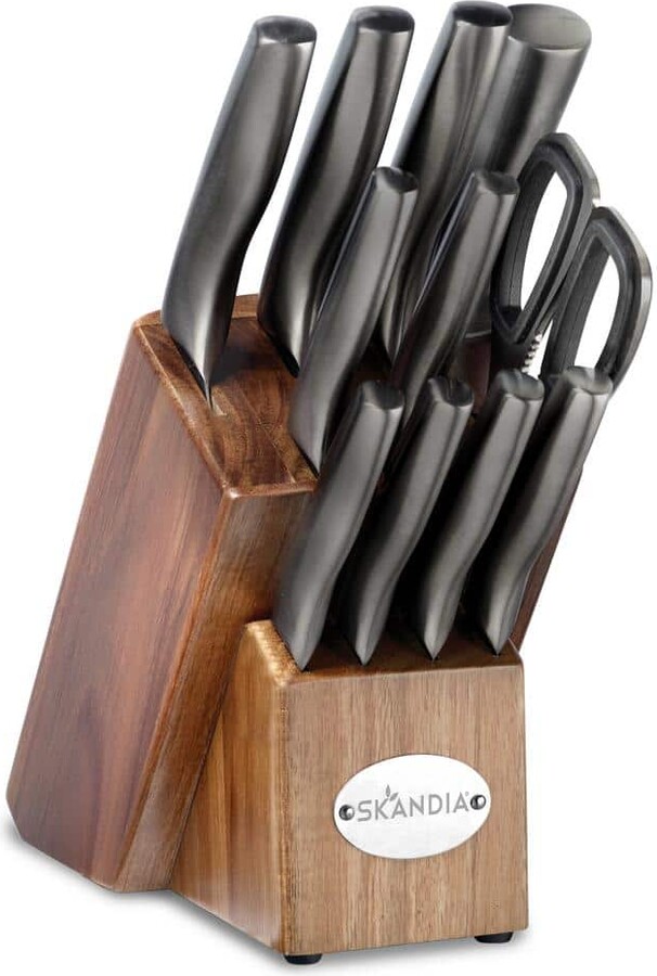 Hampton Forge Ashton 12-Piece Stainless Steel Knife Set with Block
