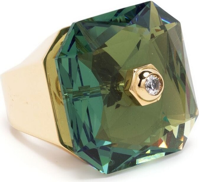 Swarovski Orbita Crystal-embellished Ring - Green