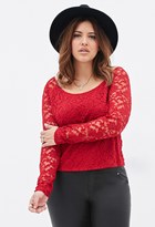 Thumbnail for your product : Forever 21 FOREVER 21+ Embroidered Lace Crop Top