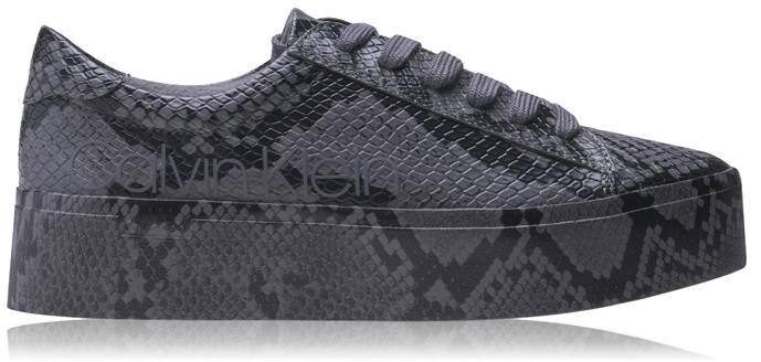 grey snakeskin trainers