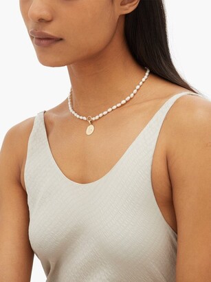 Anissa Kermiche Louise Diamond, Pearl & 14kt Gold Necklace - Gold