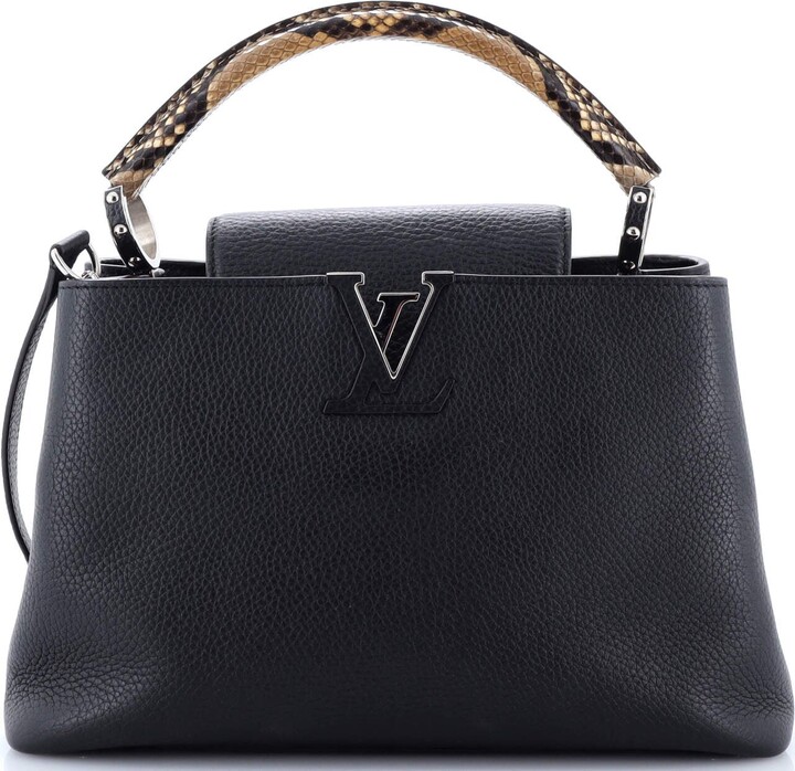 Louis Vuitton Capucines Bag Leather with Python PM