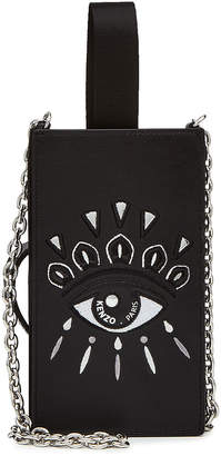 Kenzo Embroidered Shoulder Bag with Chain