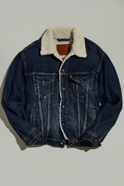 levi's sherpa denim jacket mens