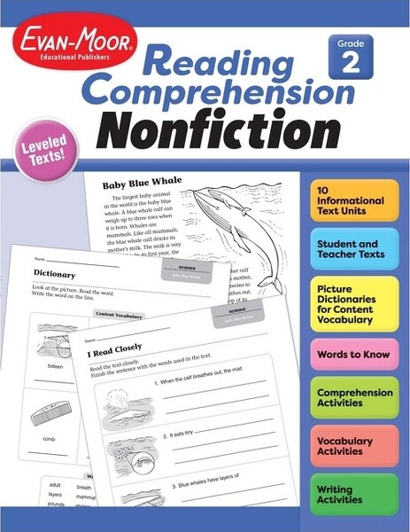 Reading Comprehension: Nonfiction, Grade 2 Teacher Resource - by Evan-Moor Educational Publishers (Paperback)