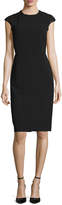 Thumbnail for your product : Lafayette 148 New York Plus Size Cap-Sleeve Talon Sheath Dress w/ Lace Back, Black