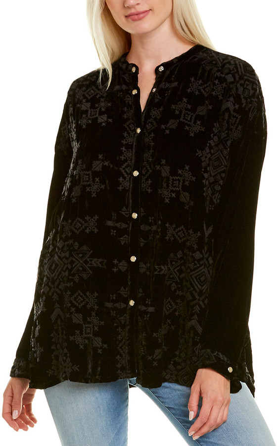 johnny was ariel cropped blouse