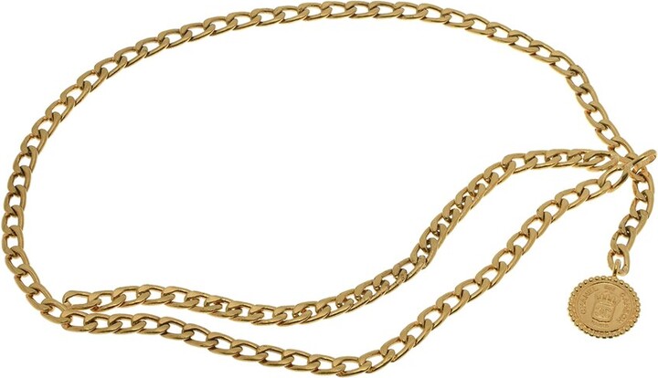 Chanel Pre-owned 1994 Icon Charms Chain Belt - Gold