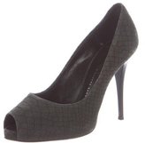 Thumbnail for your product : Giuseppe Zanotti Embossed Peep-Toe Pumps