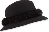 Thumbnail for your product : Eric Javits Bunny Wool Fedora Hat w/ Fur Band