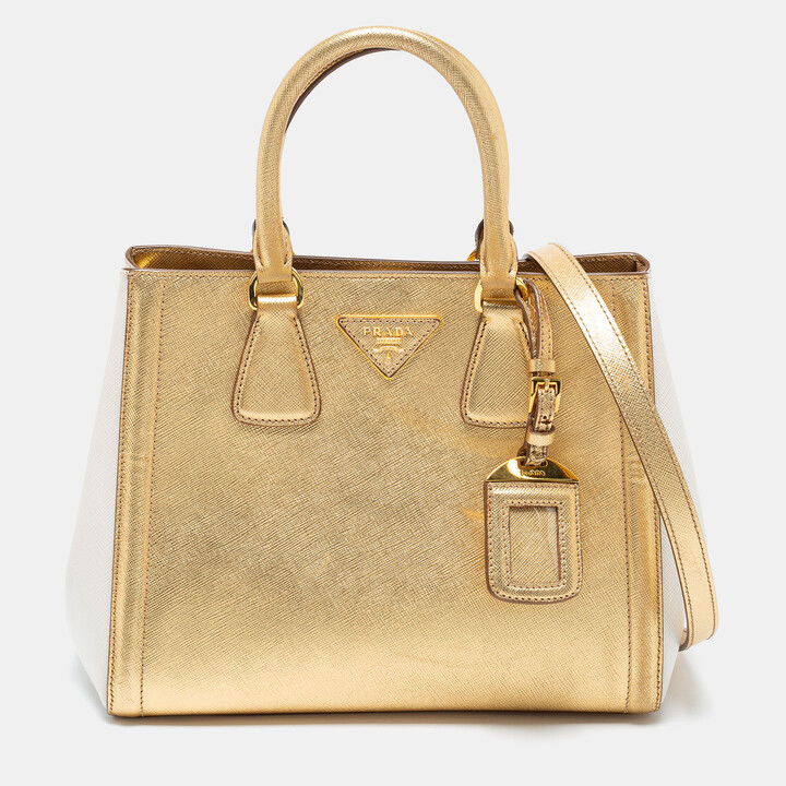 Prada Gold Handbags | Shop The Largest Collection | ShopStyle