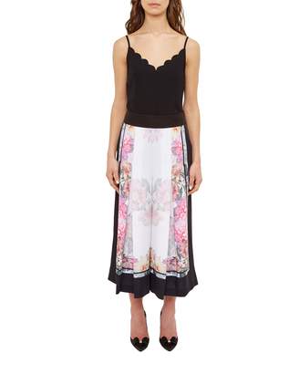 Ted Baker Kilian Painted Posie Pleated Culottes